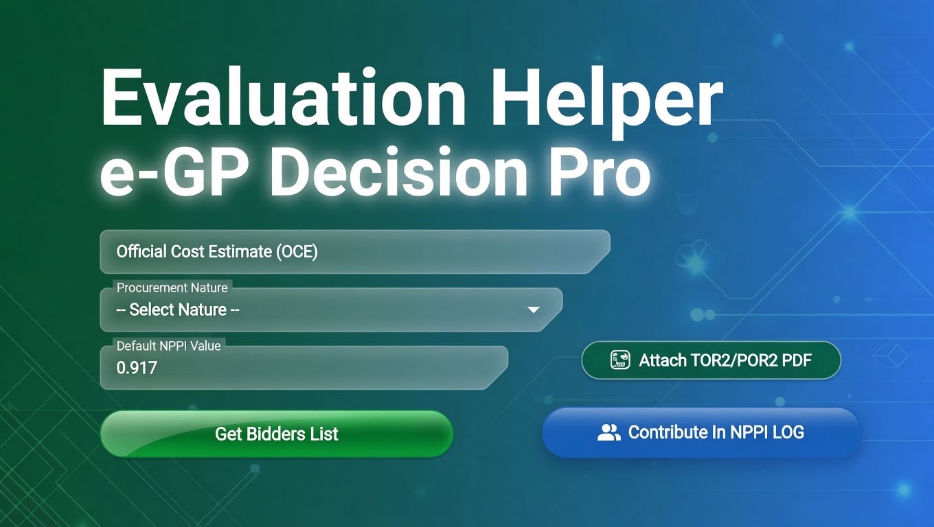 EGP Decision Pro: Smart Tender Evaluation Assistant for Bangladesh e-GP Procurement
